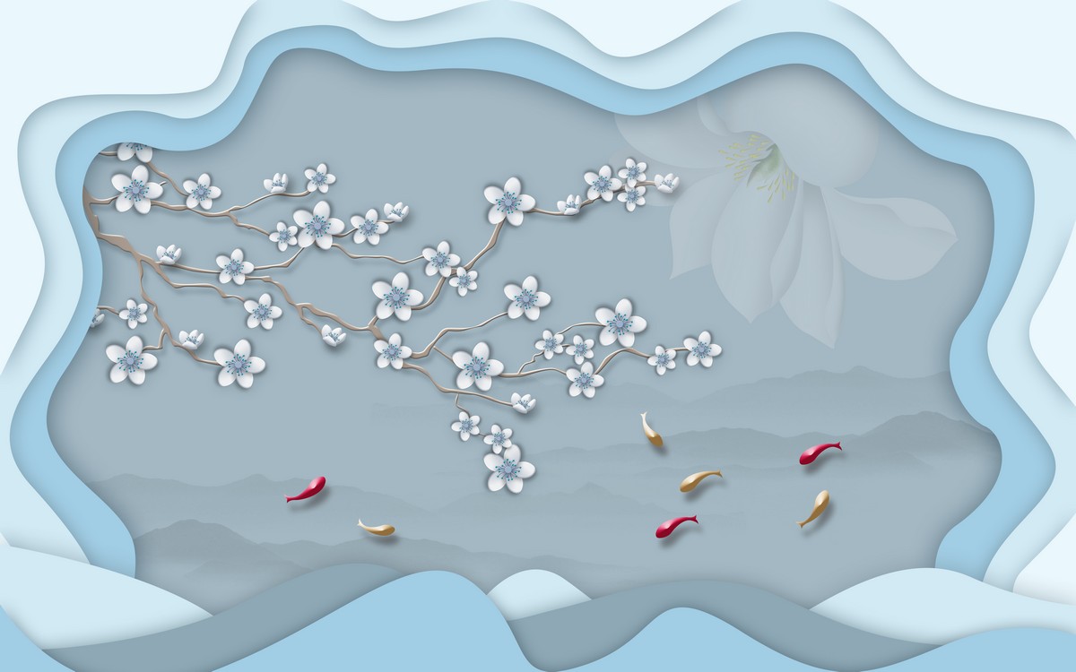 Фреска Морозные цветы